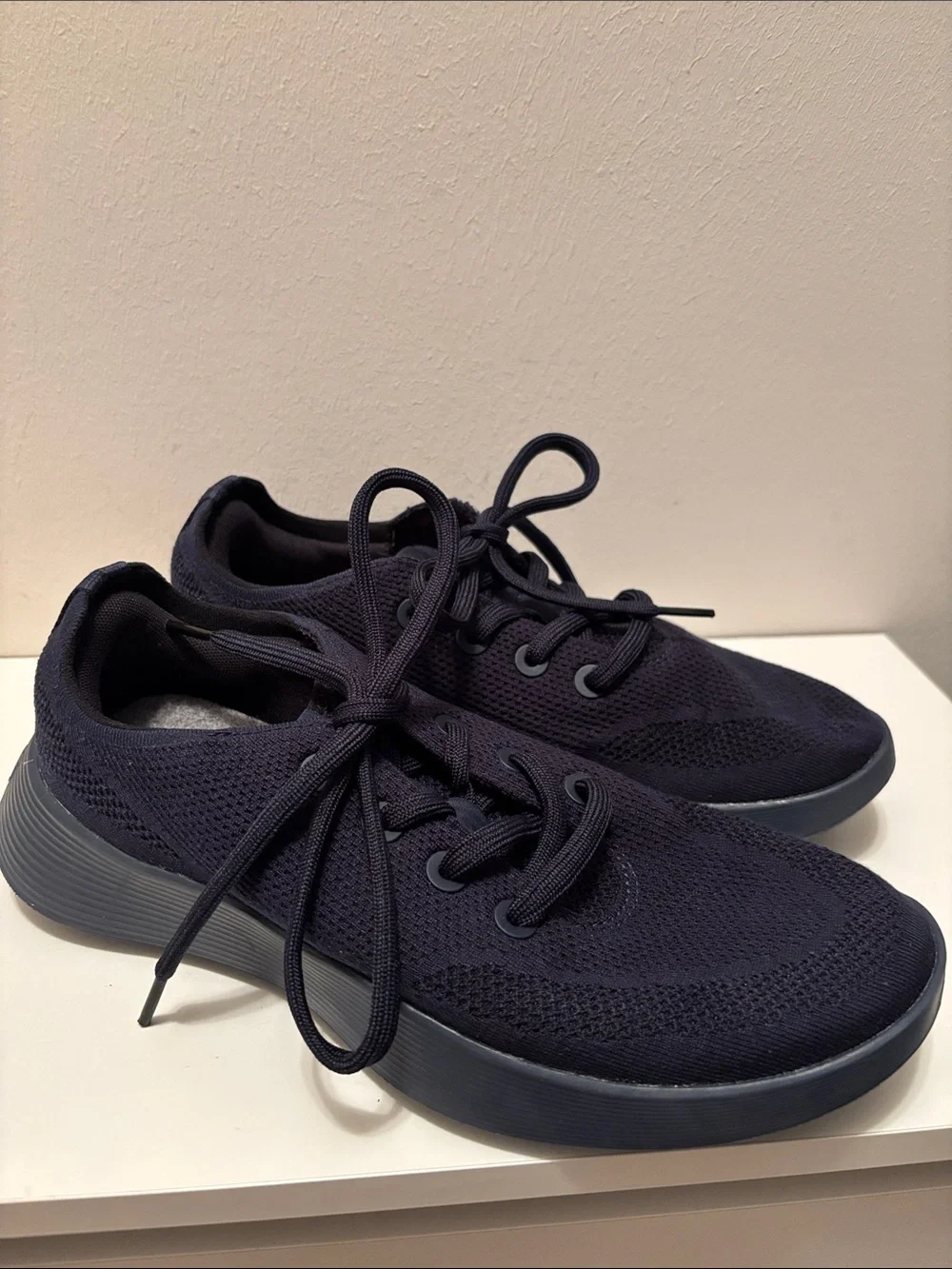 All birds Tree Runner go Navy Knit Casual Lace-Up Sneakers W11 EU 41